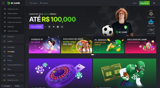 BC.Game Casino no Brasil (2026) — tela 1