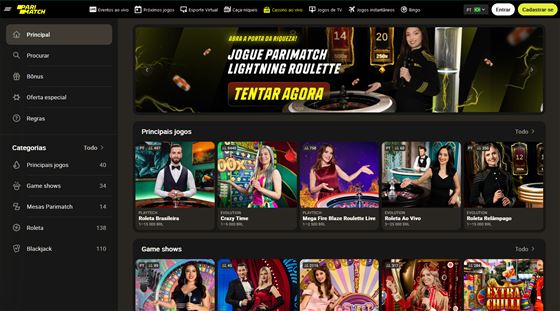 Parimatch Casino no Brasil (2026) — tela 3