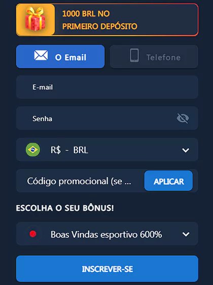 Formulário de registro de 4rabet