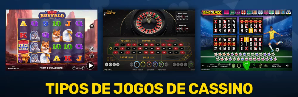 Tipos de jogos de cassino online no Brasil