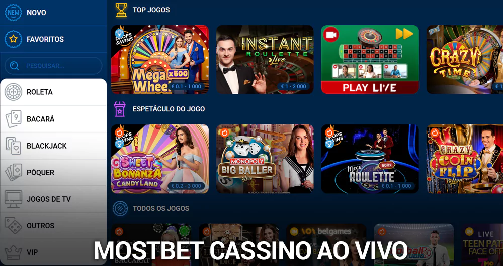 Mostbet cassino ao vivo