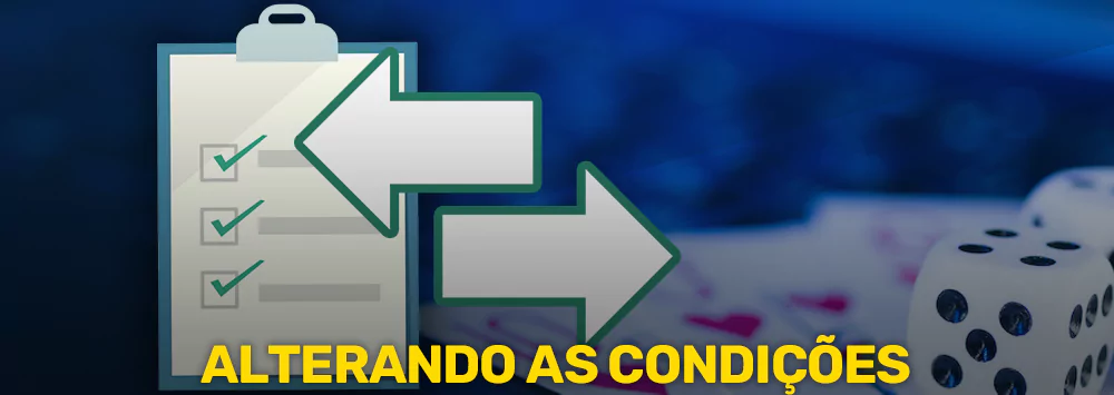 Alteração dos termos de uso do site da CassinoBrasil