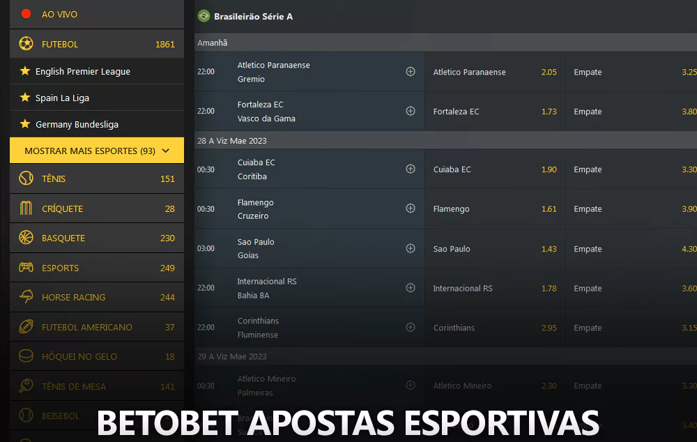 Seção de esportes da Betobet