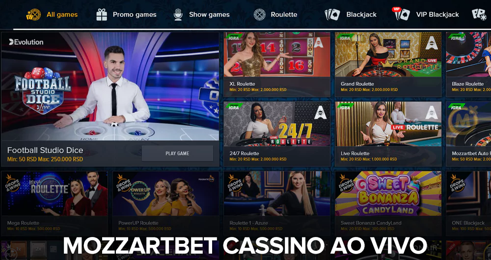 Mozzartbet cassino ao vivo