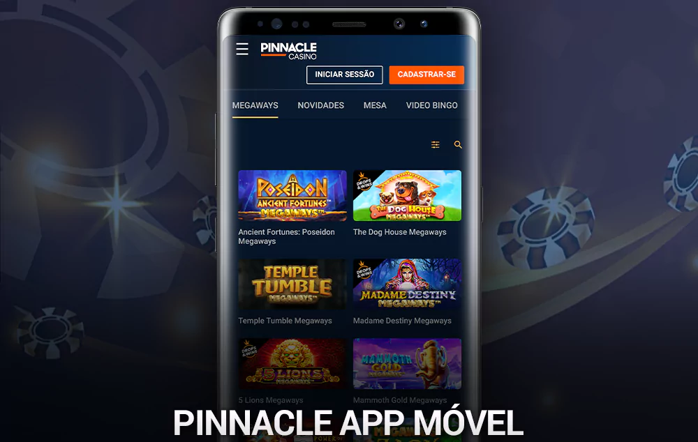 Aplicação móvel Pinnacle cassino