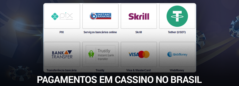 Pinnacle Cassino Métodos de pagamento para brasileiros